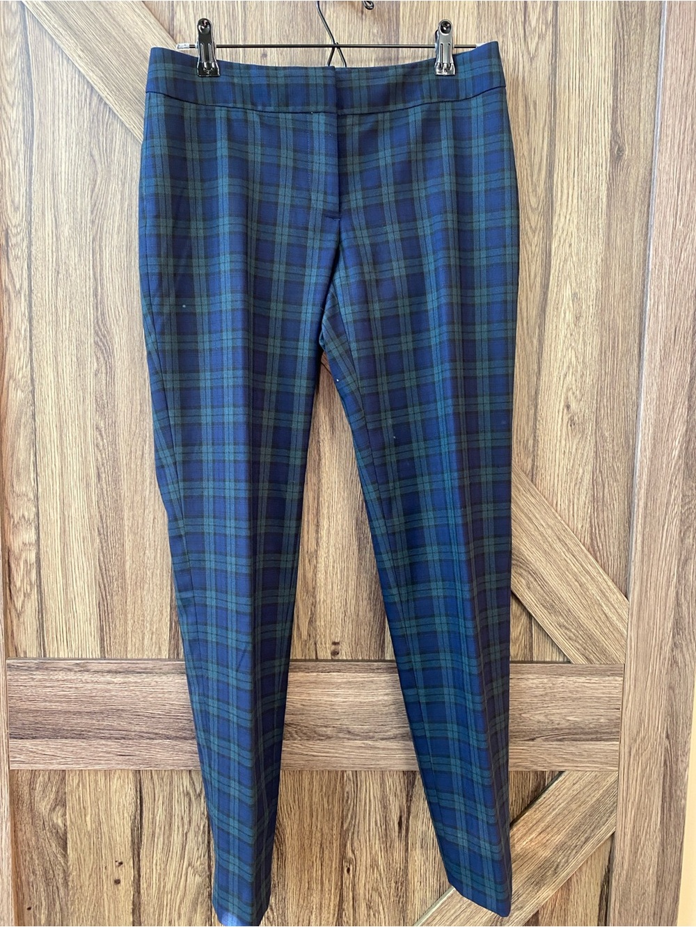 Tommy Hilfiger Ashby Ankle Plaid Dress Pants Blue & Green Black Watch Tartan